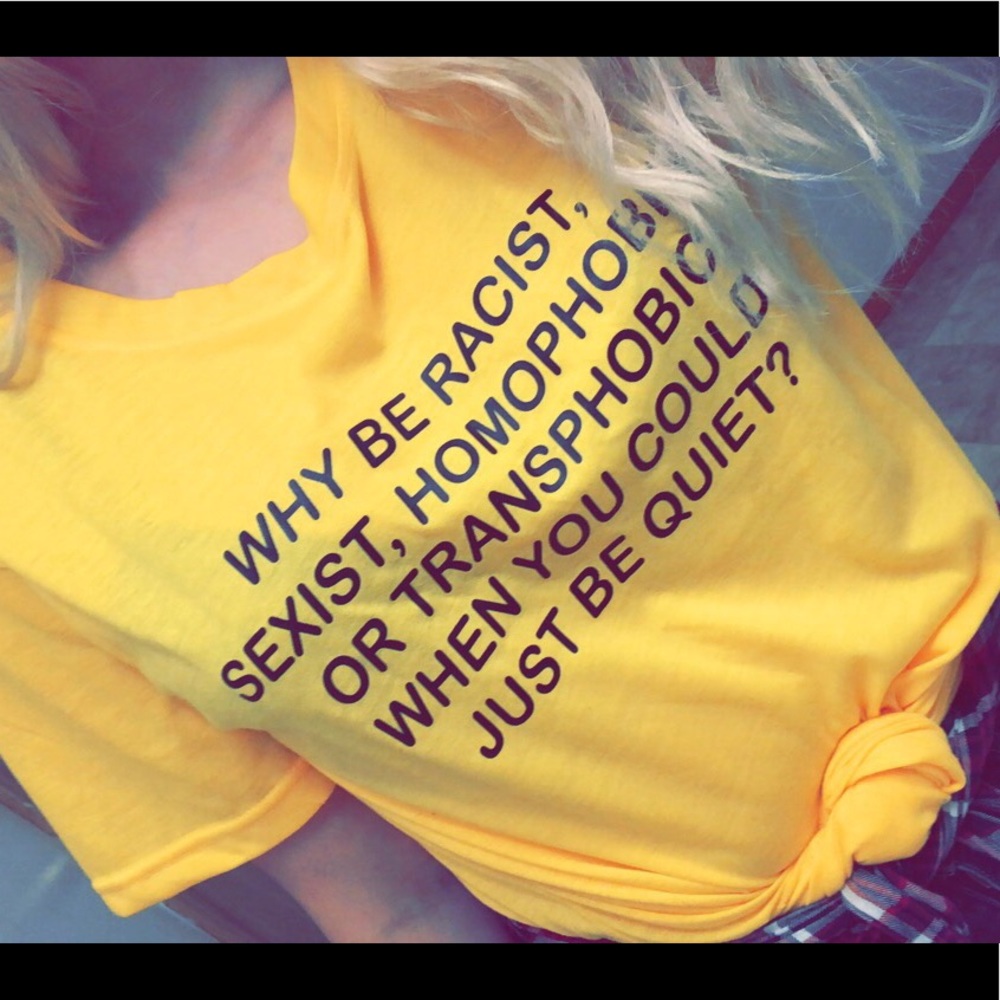 Why be racist? T-shirt